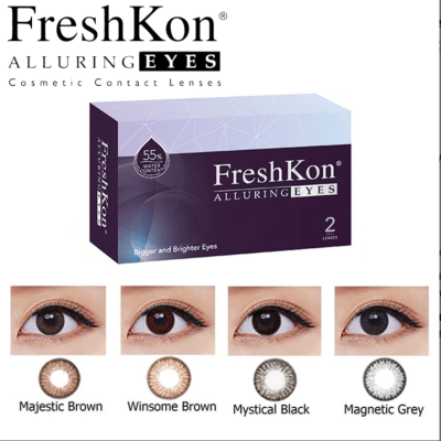 Lens FRESHKON ALLURING EYES Màu MYSTICAL BLACK