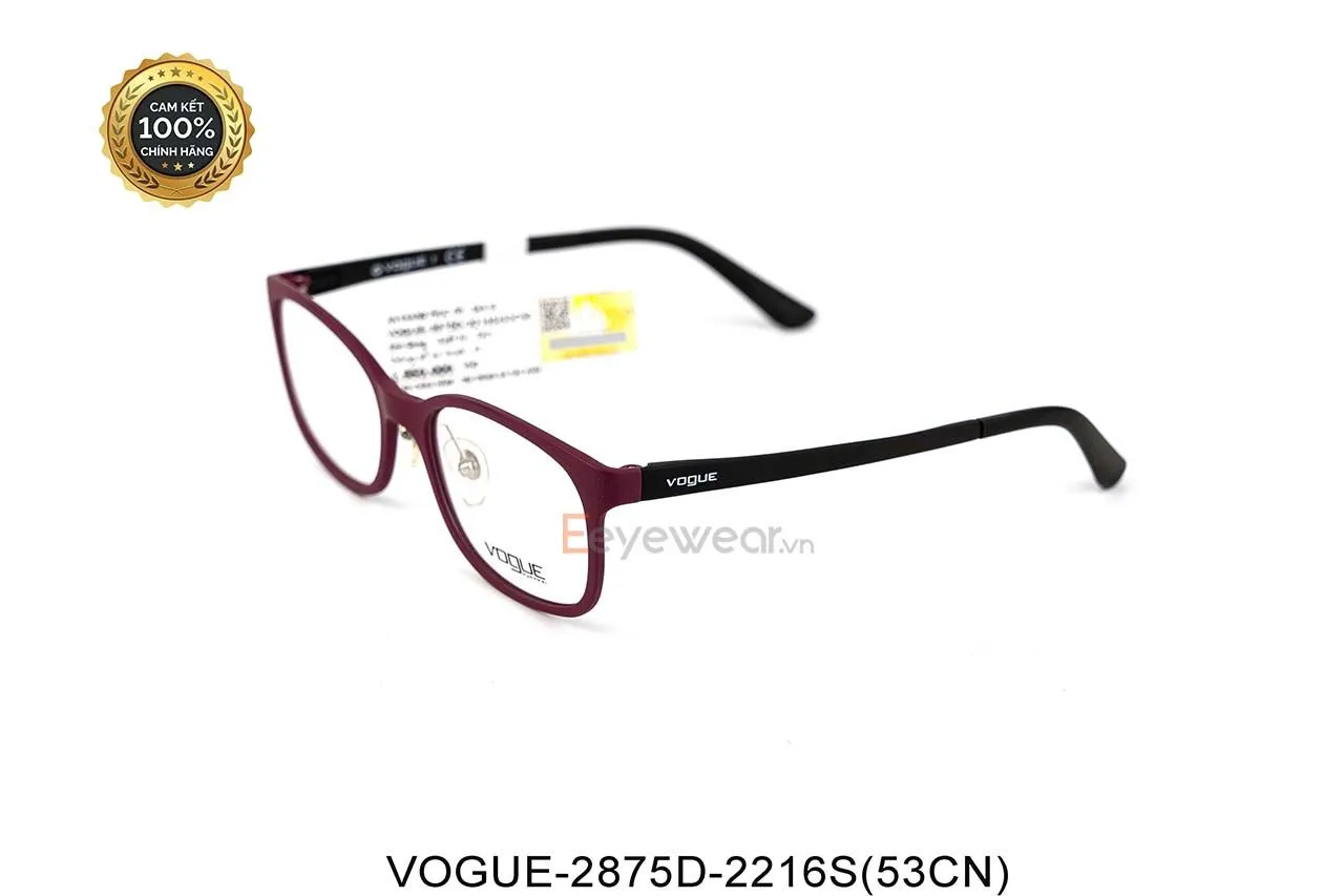 Kính gọng Vogue 2875D màu đỏ đô
