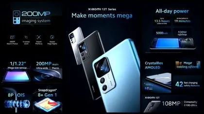 Tất Tần Tật Xiaomi 12T: Dimensity 8100-Ultra, camera 108 MP, màn 120 Hz